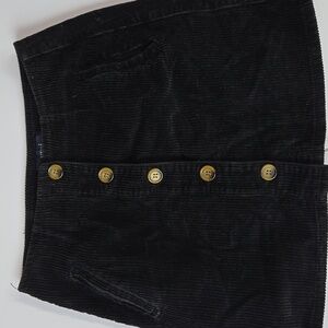 YMI Black Corduroy Mini Skirt Size Junior 3